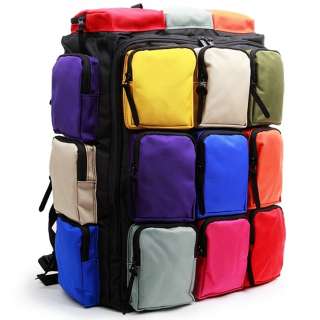 Mens & Womens Multi Pocket Travel Backpack Book bag MP9927US Black 