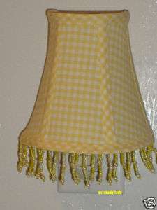 Night Light made w/ Yellow Gingham Pottery Barn fabric  