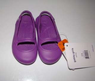 NWT Toddler Girls Purple GABBY CROCS Size C 4  