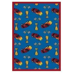   Your Engines 1454 Blue Kids Room 54 x 78 Area Rug