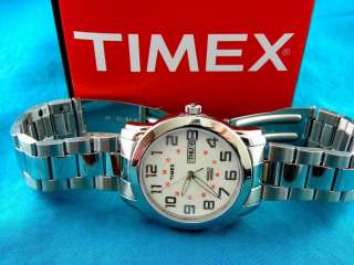 NEW TIMEX MILITARY STYLE WHITE FACE 24HR DIAL WATCH  