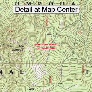 USGS Topographic Quadrangle Map   Fish Creek Desert, Oregon (Folded 