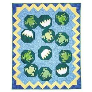 Frog Heaven Quilt Pattern by Karen Grof for Happy Apple Quilts, easy 