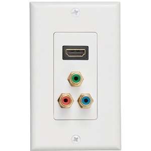  Ultra HDmi and Component Wallplate   White Electronics