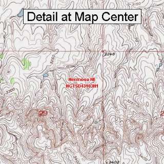 USGS Topographic Quadrangle Map   Hermosa NE, South Dakota (Folded 