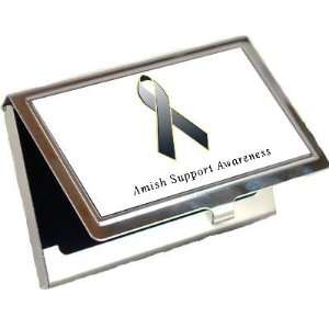   Amish Support Awareness Ribbon Business Card Holder