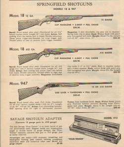 1964 SPRINGFIELD AD MODEL 18 947 SHOTGUN  