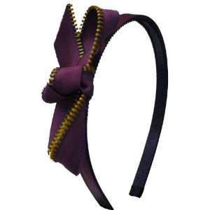 Purple Zipper Hard Headband 