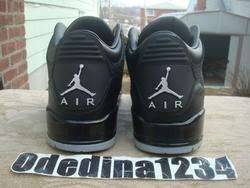   2011 Nike Air Jordan 3 Retro Flip Size Sz 11 Black Metallic Silver III