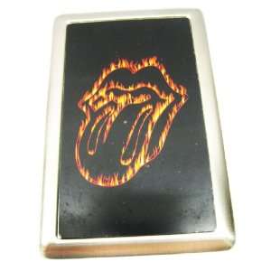  Rolling Stones Flaming Tongue And Lip Metal Double Side 