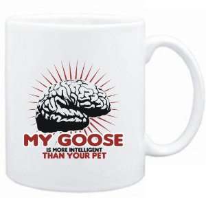 com Mug White  My Goose is more intelligent than your pet  Animals 