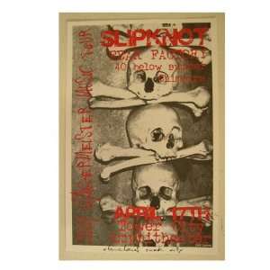  Slipknot Fear Factory Poster Concert handbill Slip knot 