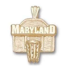 Maryland Terrapins 10K Gold MARYLAND Backboard Pendant 