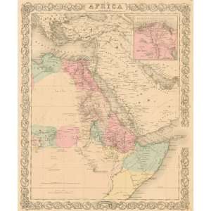    Colton 1855 Antique Map of Northeast Africa