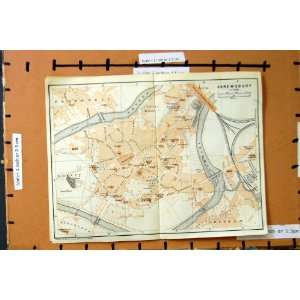   1910 MAP GREAT BRITAIN STREET PLAN SHREWSBURY ENGLAND