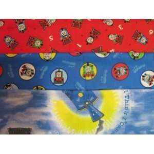 Thomas the Tank Train 3 Fat Quarter Great for Sewing Quilting 