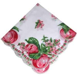  Vintage Inspired Hanky   Apples w Apple Blossoms Health 