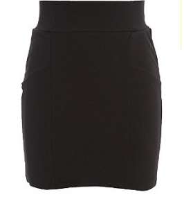 Black (Black) High Waist Tube Skirt  209328801  New Look