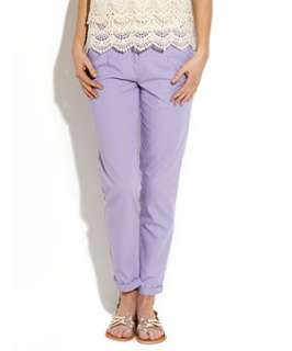 Lilac (Purple) Roll Up Pastel Chinos  239980055  New Look