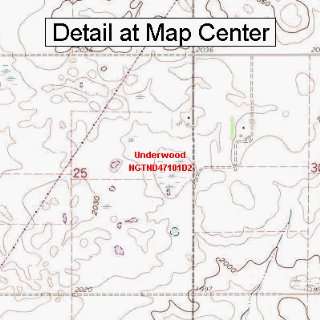  USGS Topographic Quadrangle Map   Underwood, North Dakota 