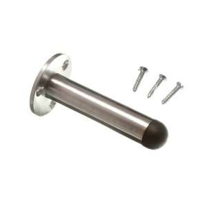 DOOR STOP STAY PILLAR TYPE 75MM 3 INCH SATIN CHROME WITH SCREWS ( pack 