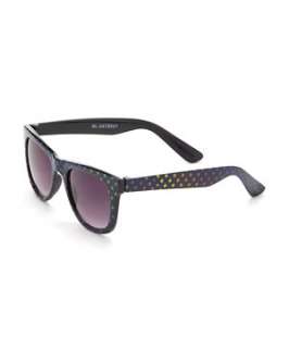 Black Pattern (Black) Teens Black Coloured Dots Sunglasses  247802109 
