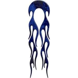  Motorcycle Fender Inferno Blue Flame decal   21.5 L x 6 