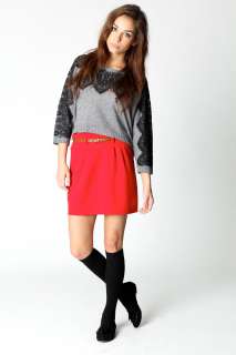  Sale  Skirts  Marisa A Line Mini Skirt with PU Belt