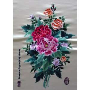  Chinese Hunan Hand Silk Embroidery Flower 