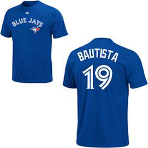 Jose Bautista Blue Jays Name & Number Majestic Jersey T Shirt  