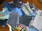 10 Pounds box full of quilting fabric mix blue quilter stash large 