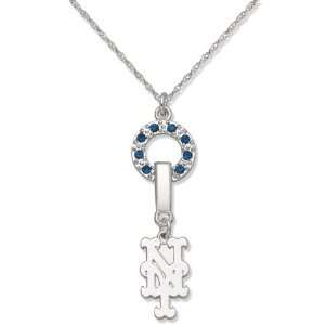  New York Mets Necklace   MVP With Logo & Crystals NEW 