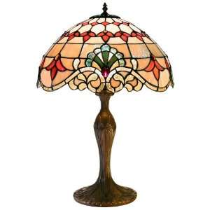  Apricot Baroque Tiffany Style Table Lamp