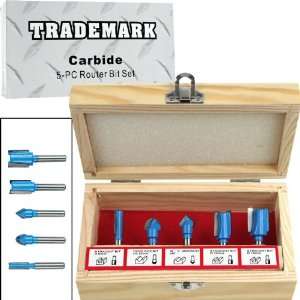  Trademark Tools Carbide Router Bit Set   5 pc. Automotive
