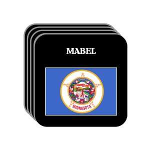 US State Flag   MABEL, Minnesota (MN) Set of 4 Mini Mousepad Coasters
