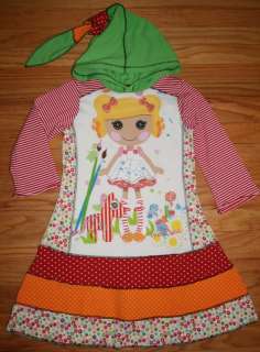 Boutique custom handmade girls shirt upcycled knit dress Lala Loopsy 5 
