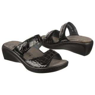 Womens Mephisto Ulda Black Croco Shoes 