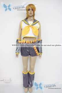 Vocaloid 2 Rin cosplay costume 1087 custom made  