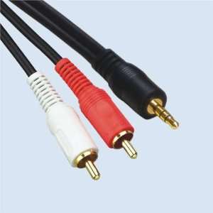   Jack to 2 x Male RCA Phono Cable, Audio Splitter