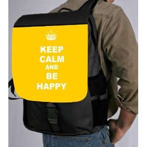 Keep Calm Be Happy   Yellow Color Back Pack   School Bag 