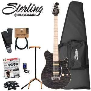  Guitar with Transparent Black Finish   Kit Includes Planet Waves 