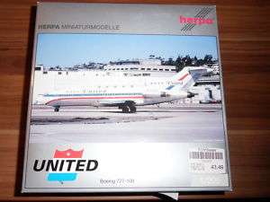 Herpa Flugzeuge 551601 United Air Lines B 727 100 1012  