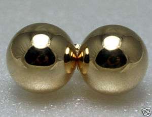 Classic 14K Yellow Gold 6MM SHINY Ball Studs Earrings  