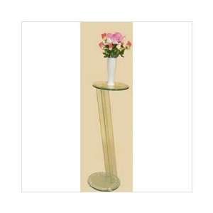  Glass Angled Pedestal, Round Top By Chintaly