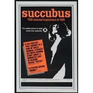  1969 Succubus 27 x 40 inches Style A Movie Poster