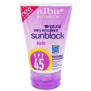  Alba Kids Sunblock SPF 45, 4 Ounce Beauty