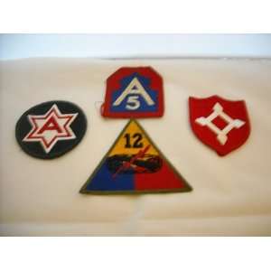  Set of 4 US Army Color SSI Collection 