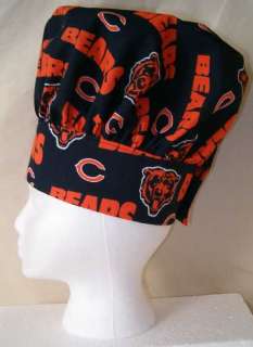 CHEF HAT & APRON MADE W CHICAGO BEARS NFL FABRIC NEW  