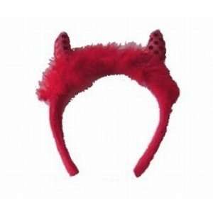   Sequin Devil Horns with Fur Costume Accessory