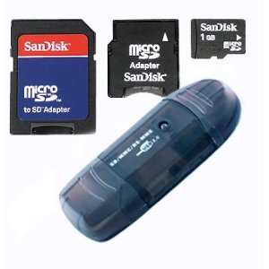 Secure Digital (SD) Multimedia Mobility Kit of Sandisk 1GB microSD, SD 